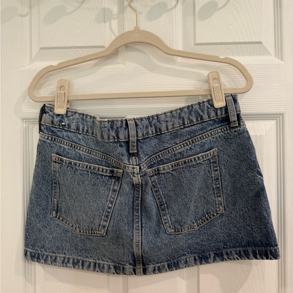 Mango Low Rise Denim Mini Skirt - Picture 2 of 4
